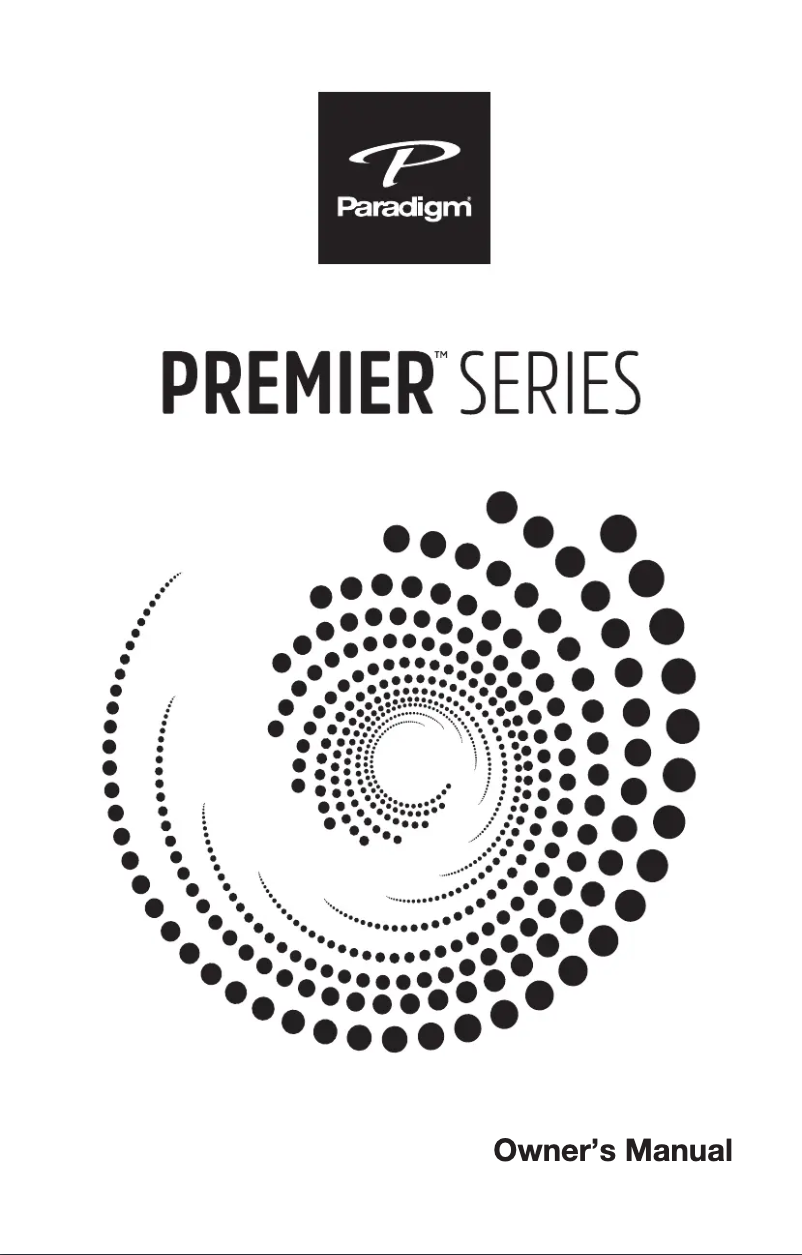 Page 1 of the manual User Manual Paradigm Premier 800F