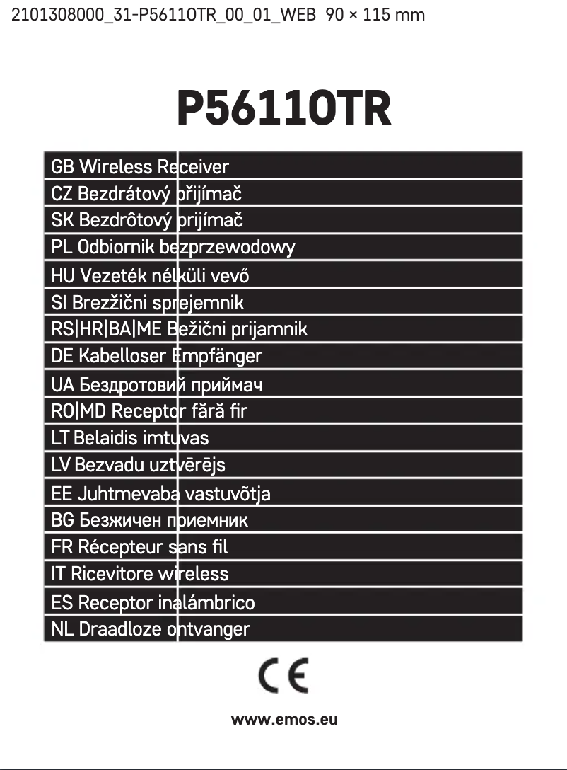 Page n°1 - Manuel utilisateur Emos P5611OTR