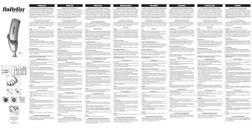 Page 1 de la notice Manuel utilisateur BaByliss 8480E