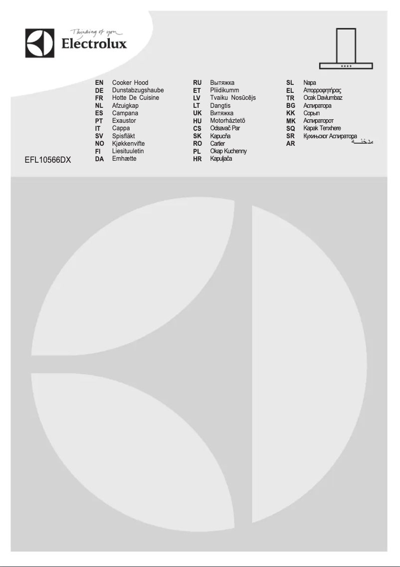 Page n°1 - Manuel utilisateur Electrolux EFL10566DX