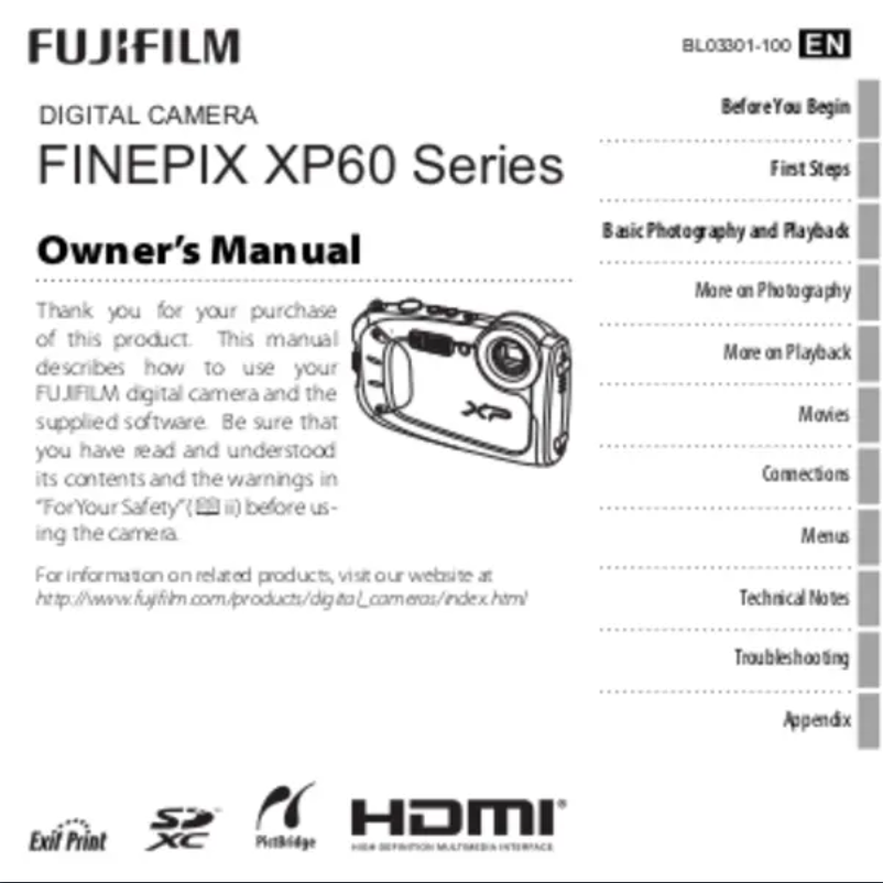 Page n°1 - Manuel utilisateur Fujifilm FinePix XP60