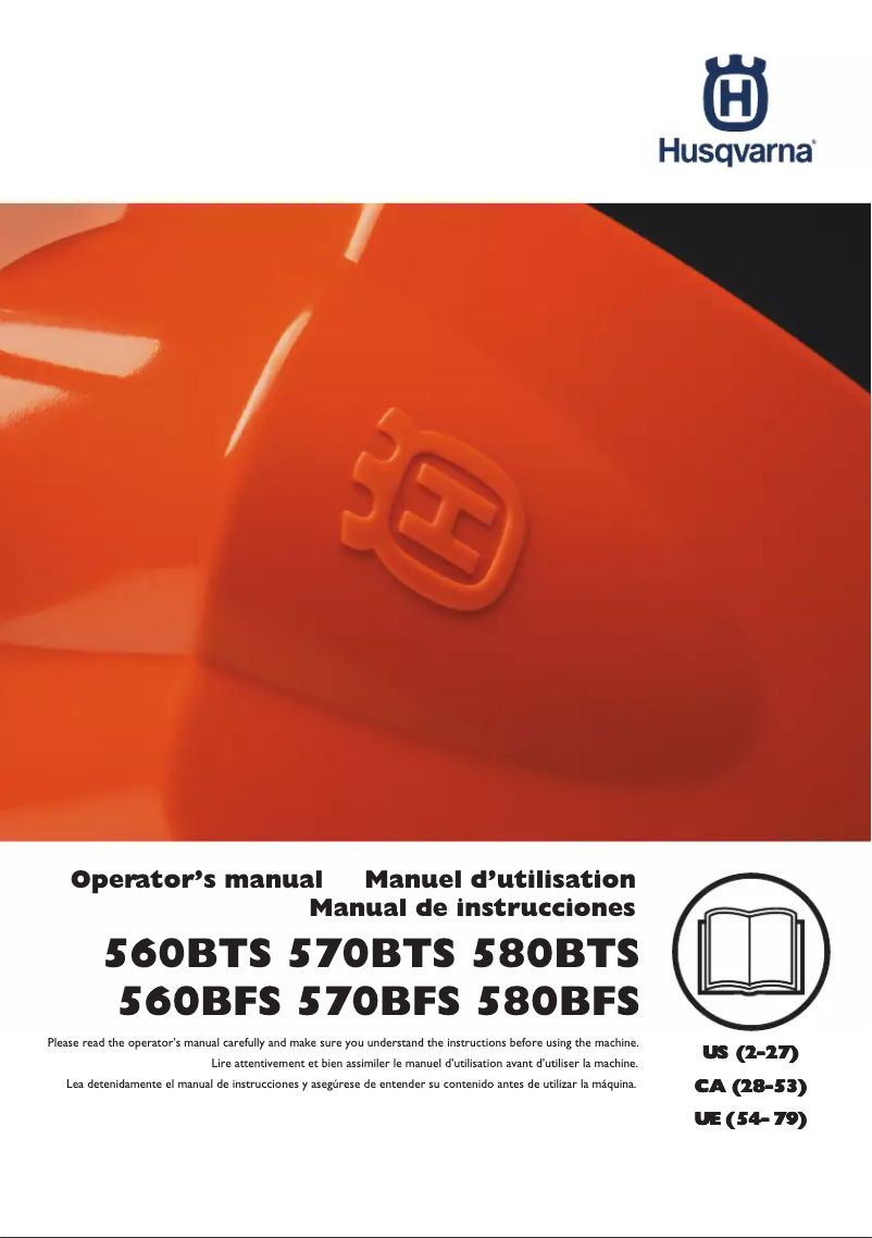 Page 1 de la notice Manuel utilisateur Husqvarna 570BFS