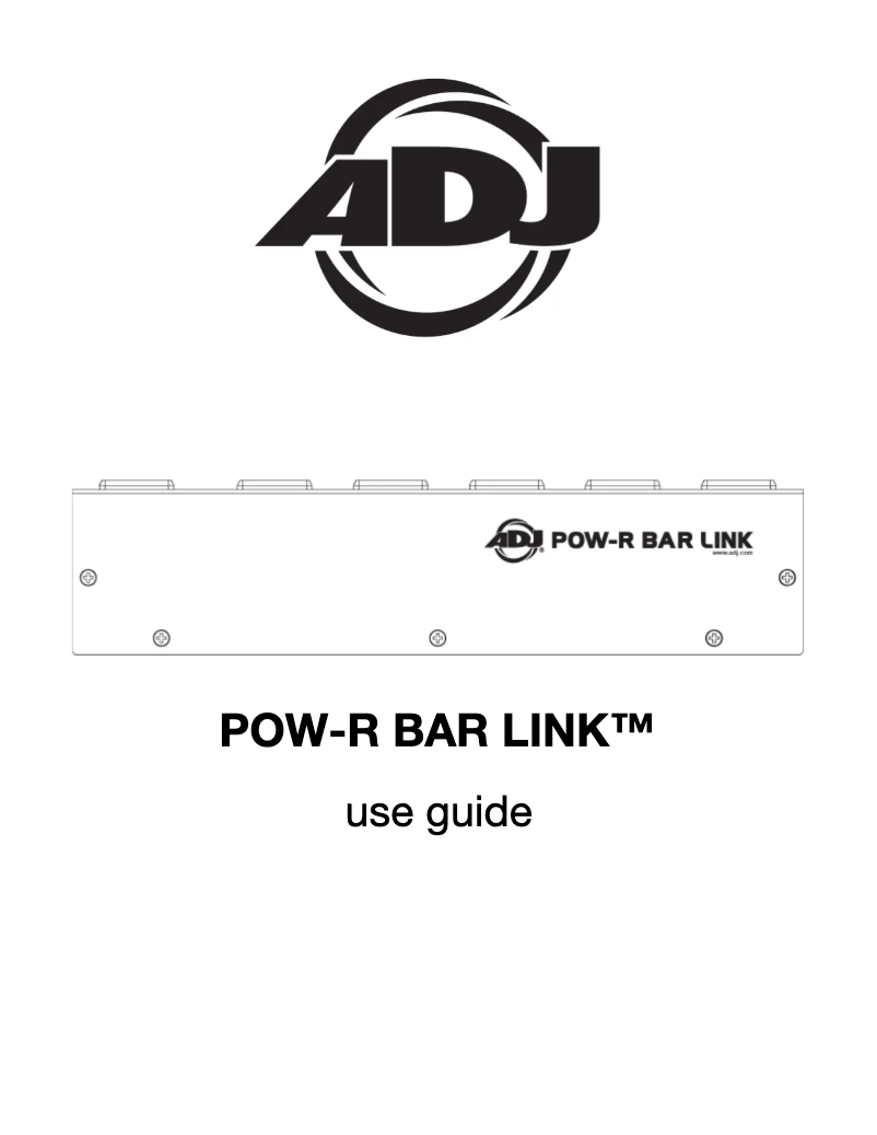 Page n°1 - Manuel utilisateur American DJ POW-R BAR LINK