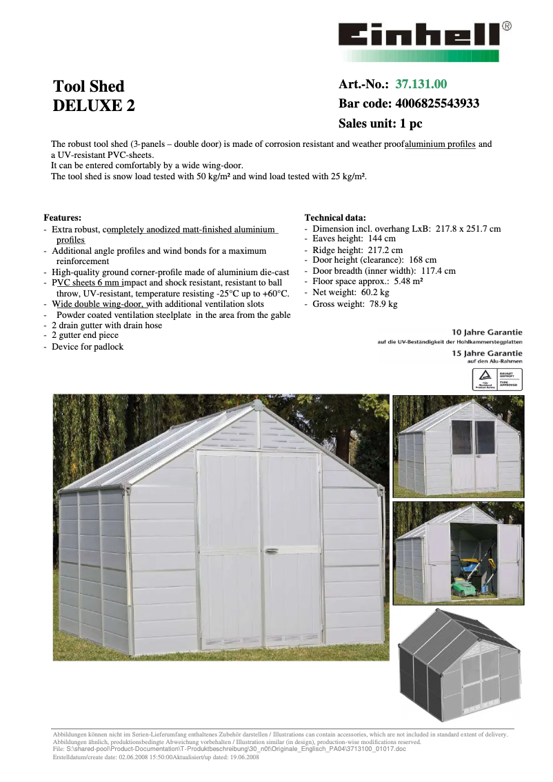 Image de la première page du manuel de l'appareil DeLuxe II