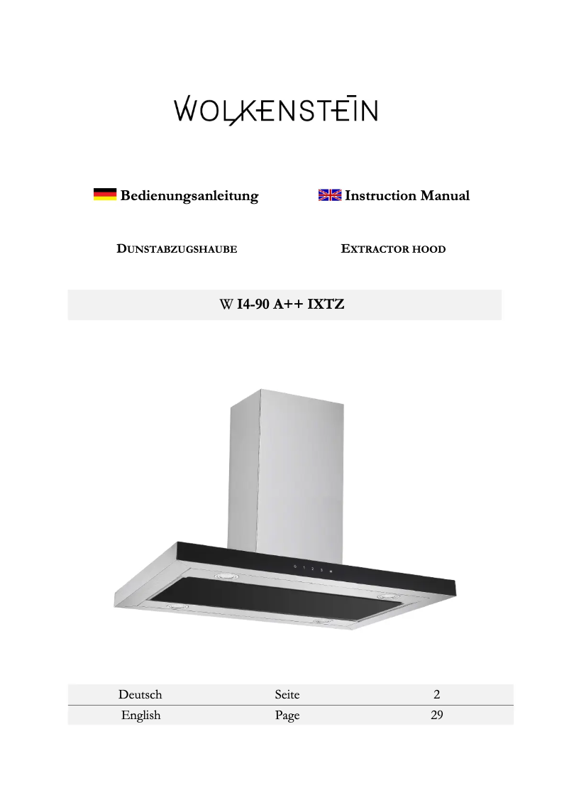 Page n°1 - Manuel utilisateur Wolkenstein W I4-90A++IXTZ