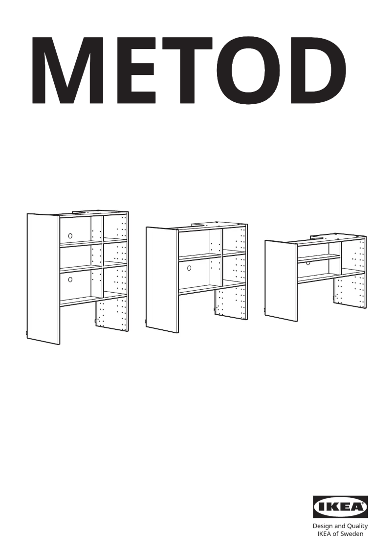 Page 1 de la notice Manuel utilisateur Ikea METOD 705.476.43