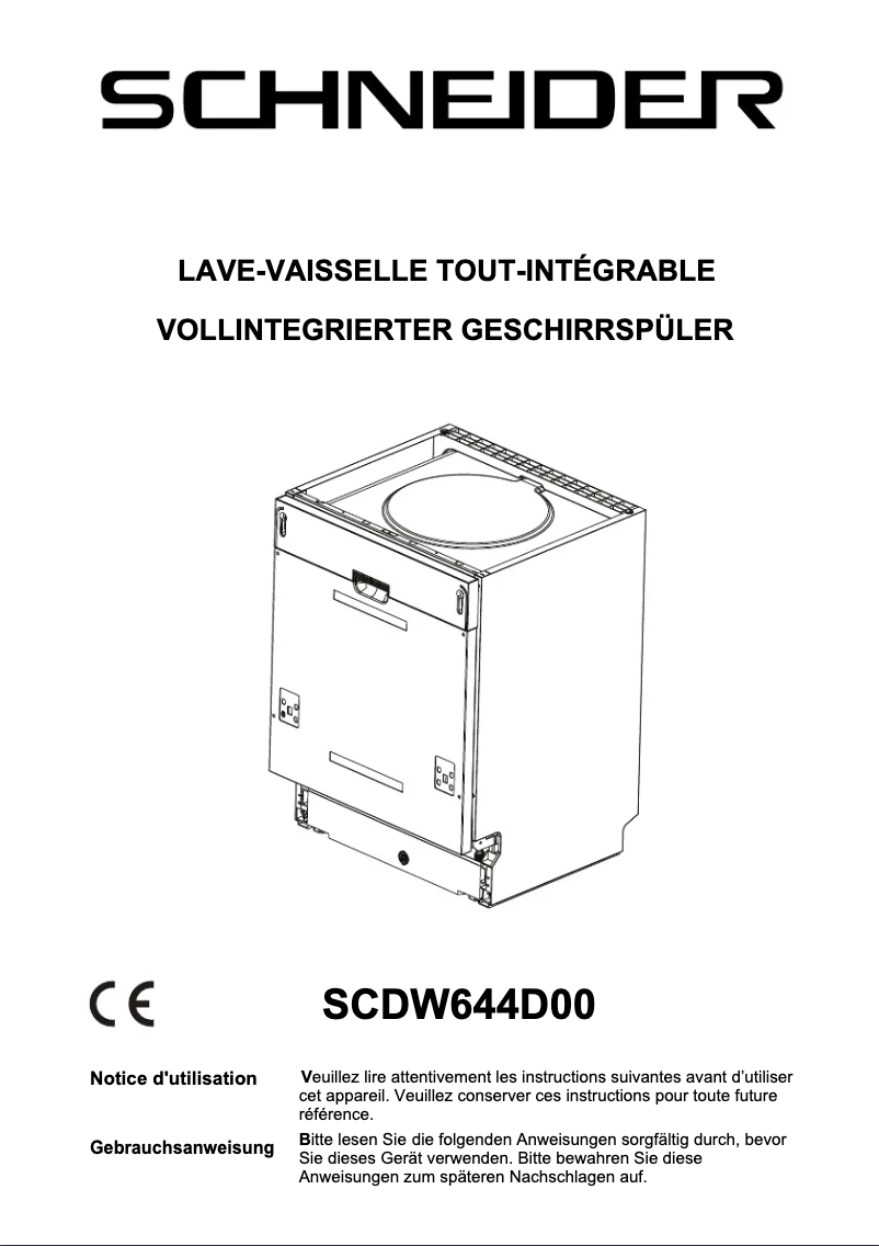 Image de la première page du manuel de l'appareil SCDW644D00