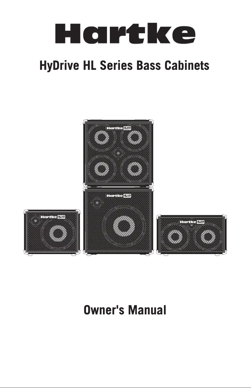 Page 1 of the manual User Manual Hartke HyDrive HL115