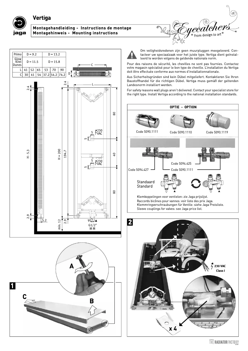 Page n°1 - Manuel utilisateur Jaga Vertiga