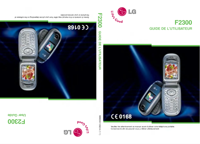Page n°1 - Manuel utilisateur LG F2300
