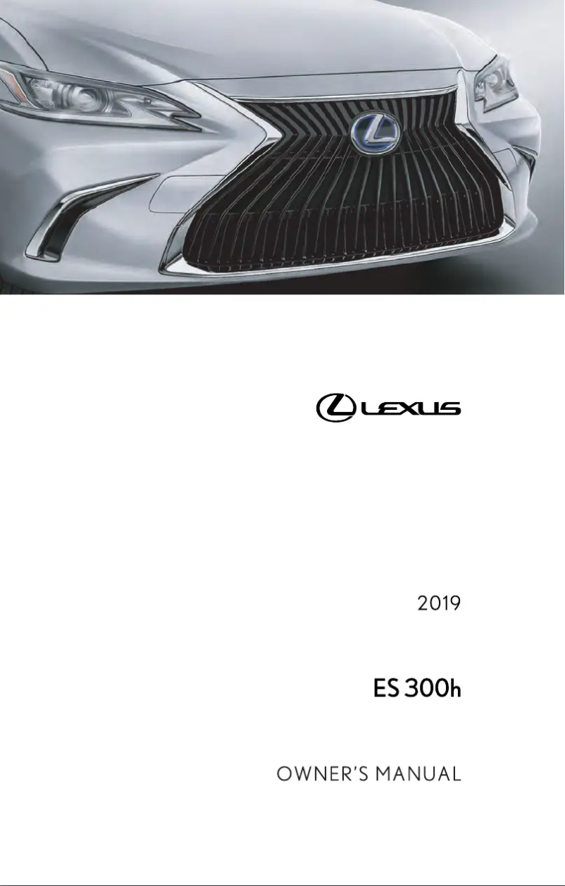 Image de la première page du manuel de l'appareil ES 300h (2019)