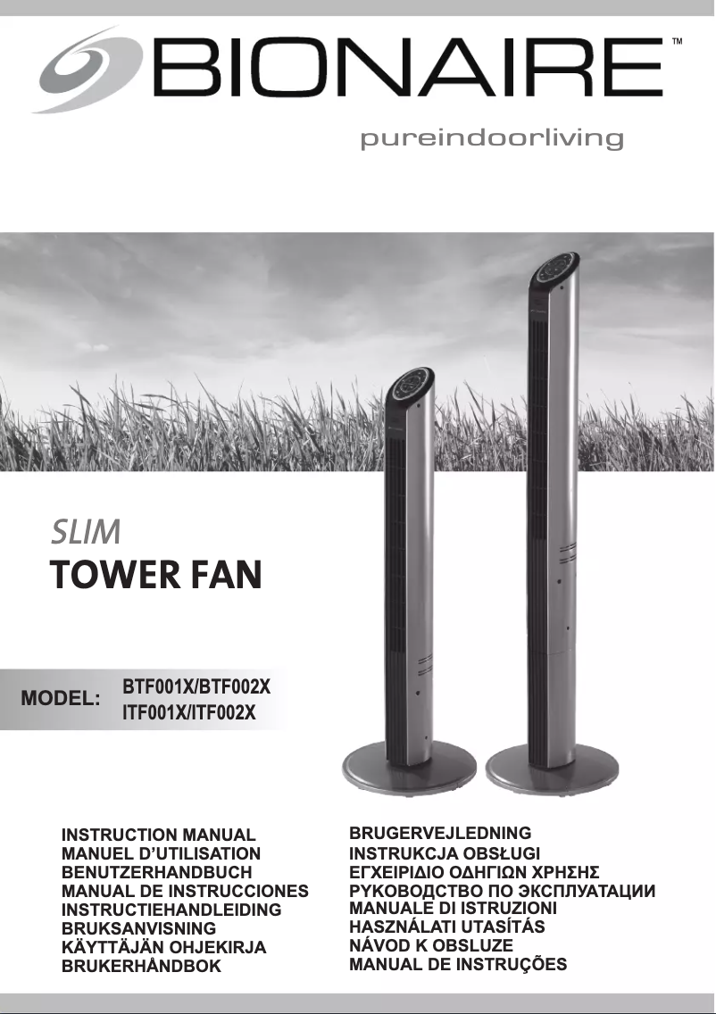 Page 1 de la notice Manuel utilisateur Bionaire BTF001X