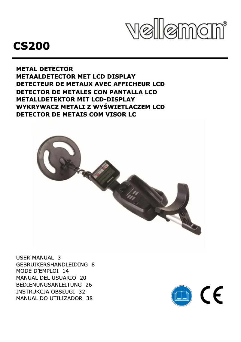 Imagen de la primera página del manual del dispositivo CS200