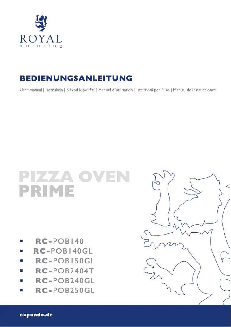 Image de la première page du manuel de l'appareil RC-POB140GL