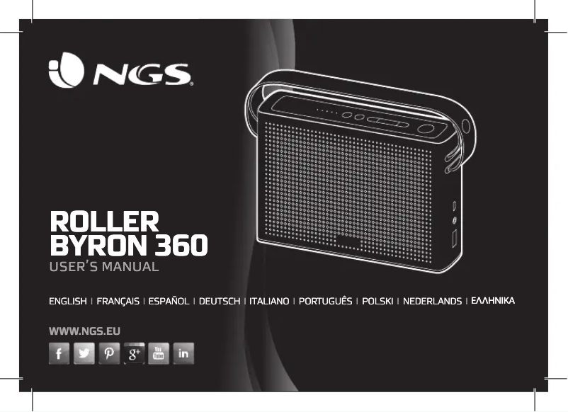 Page n°1 - Manuel utilisateur NGS Roller Byron 360