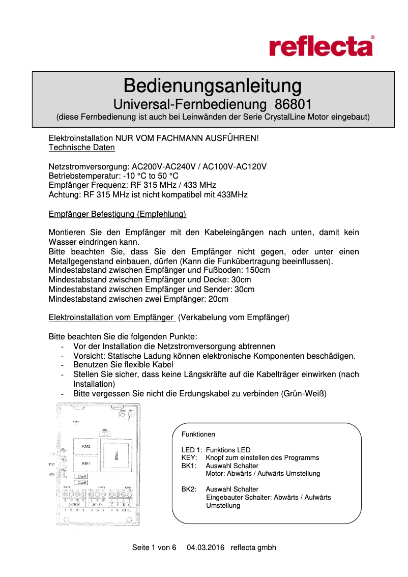 Image de la première page du manuel de l'appareil 86801