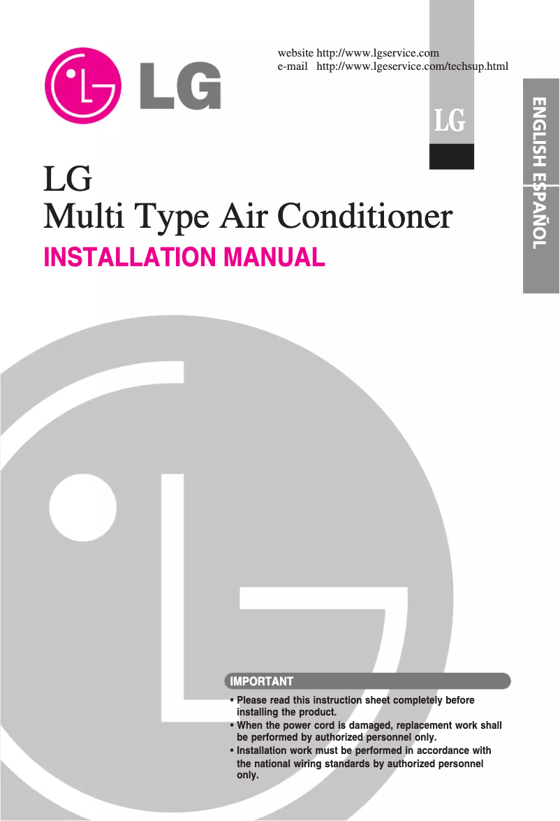 Page 1 de la notice Manuel utilisateur LG A5UW406FA3