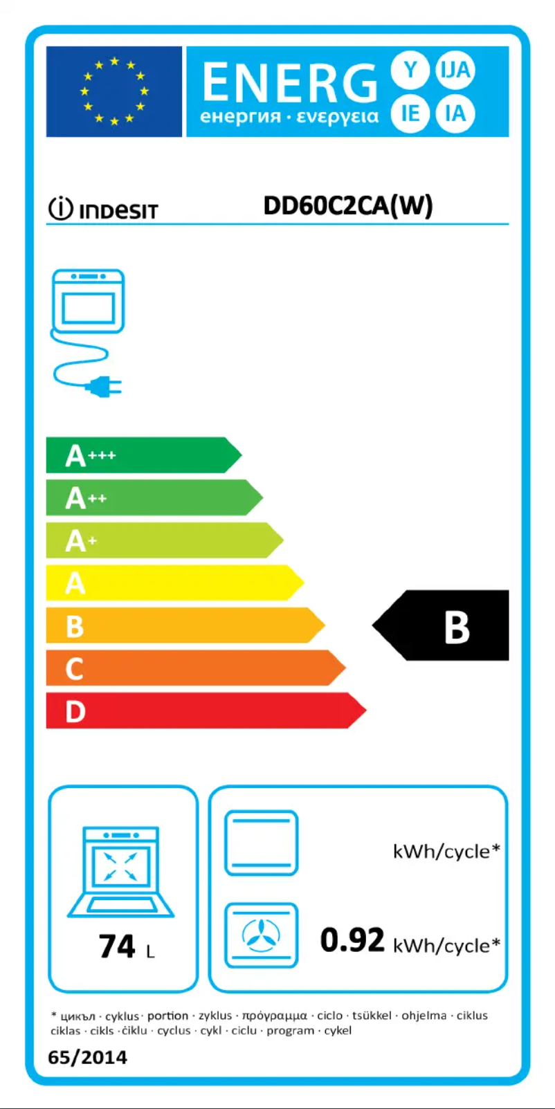 Imagen de la primera página del manual del dispositivo DD60C2CA(W)
