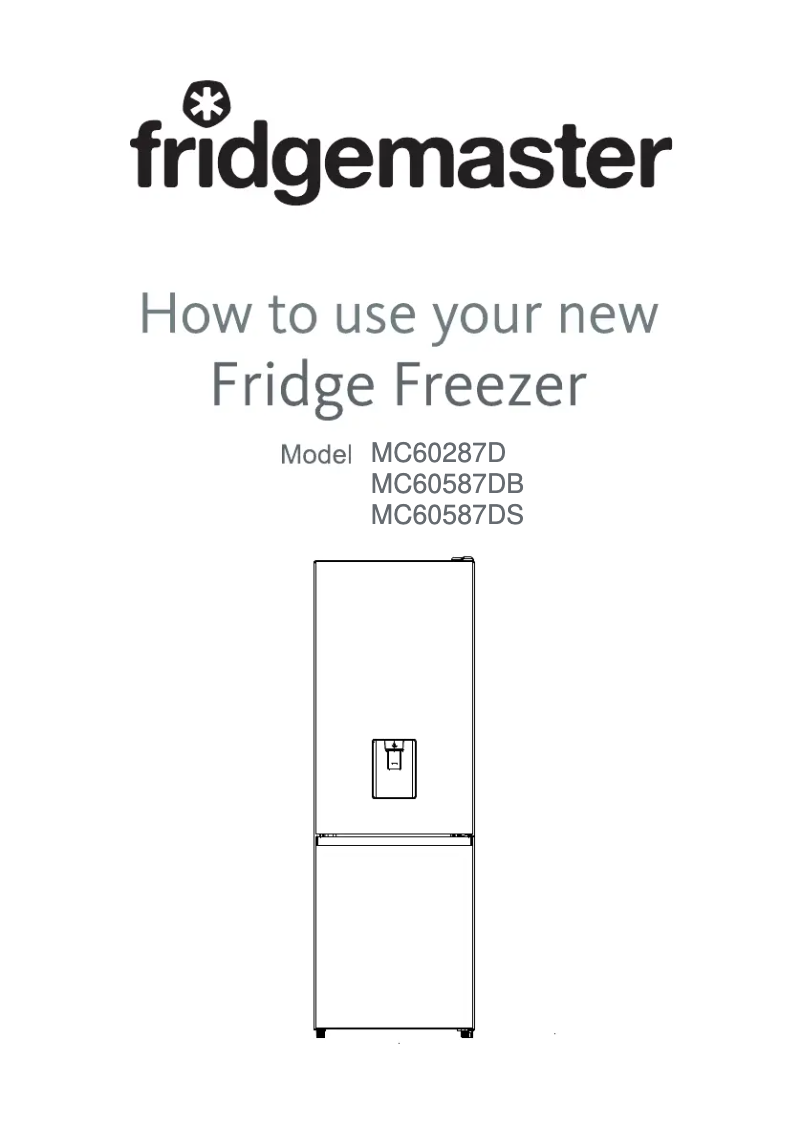 Page n°1 - Manuel utilisateur Fridgemaster MC60287DS
