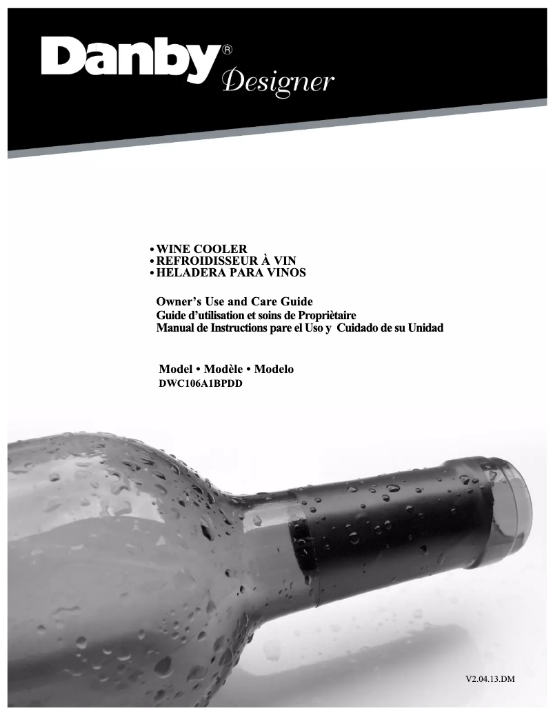 Page 1 de la notice Manuel utilisateur Danby DWC106A1BPDD