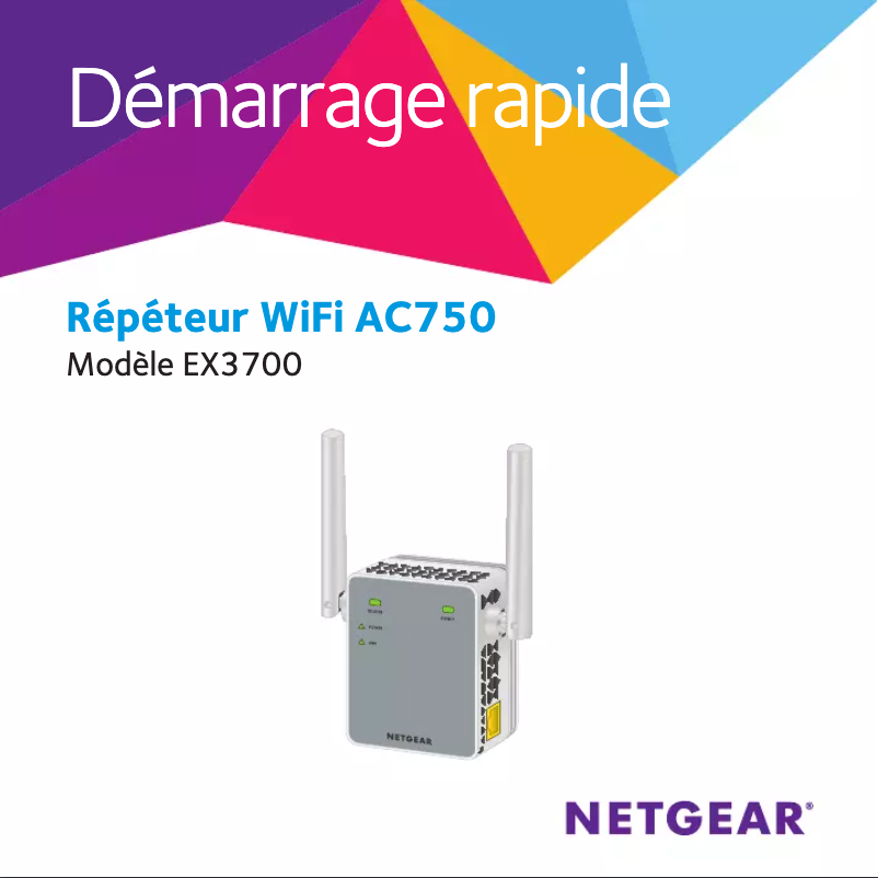 Page 1 de la notice Guide d'installation Netgear EX3700