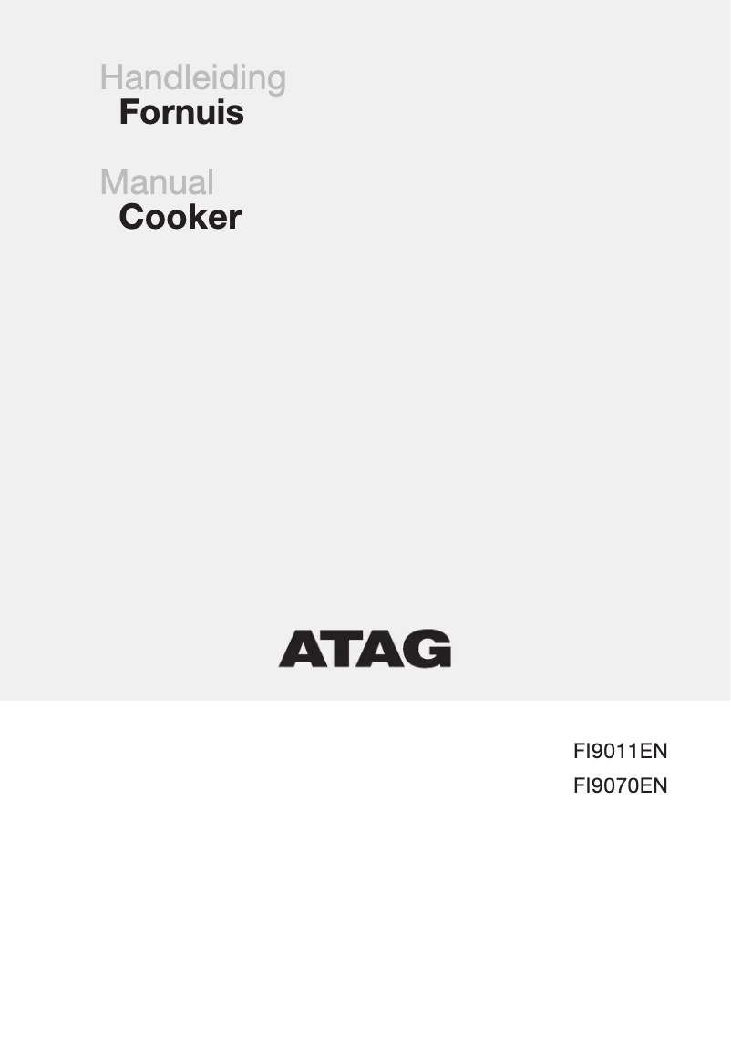 Page n°1 - Mode d'emploi Atag FI9070EN