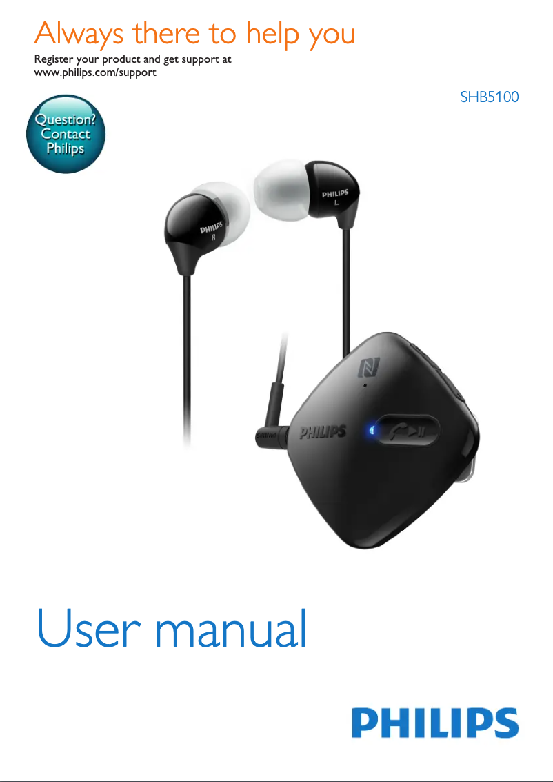 Página 1 del manual Manual de usuario Philips SHB5100