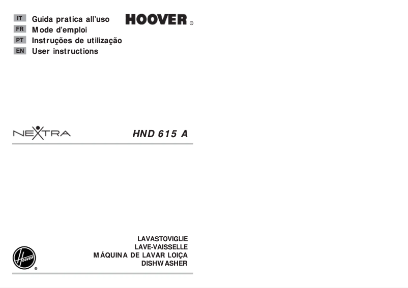 Image de la première page du manuel de l'appareil HND 615A-85S