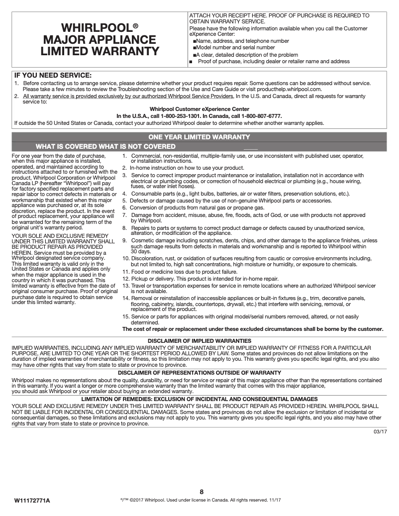 Imagen de la primera página del manual del dispositivo WDF550SAHW