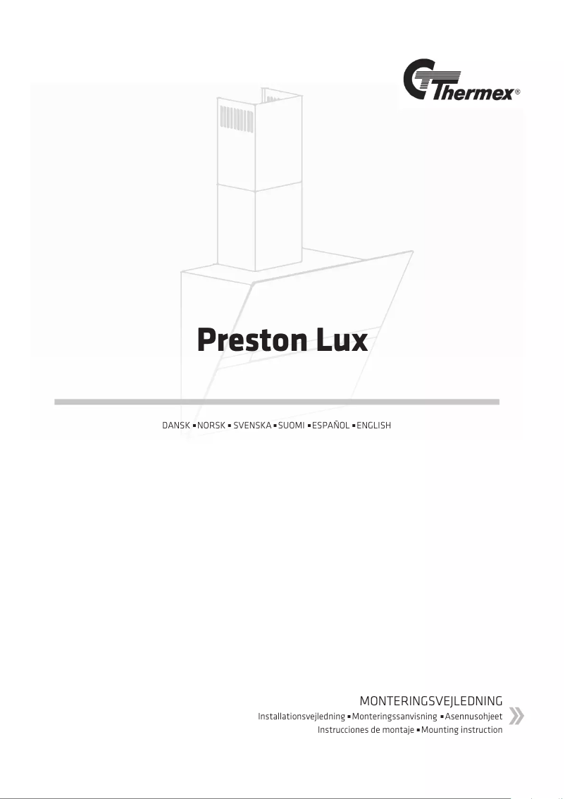 Image de la première page du manuel de l'appareil Preston Lux