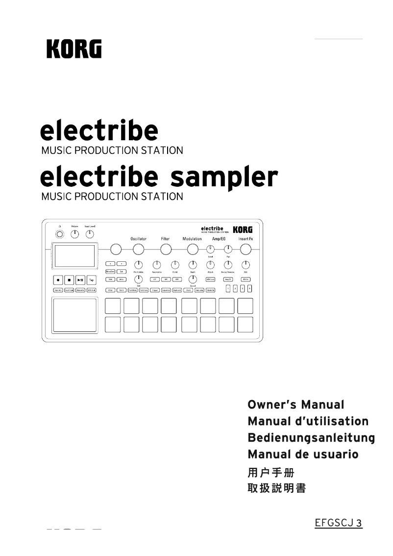 Image de la première page du manuel de l'appareil electribe