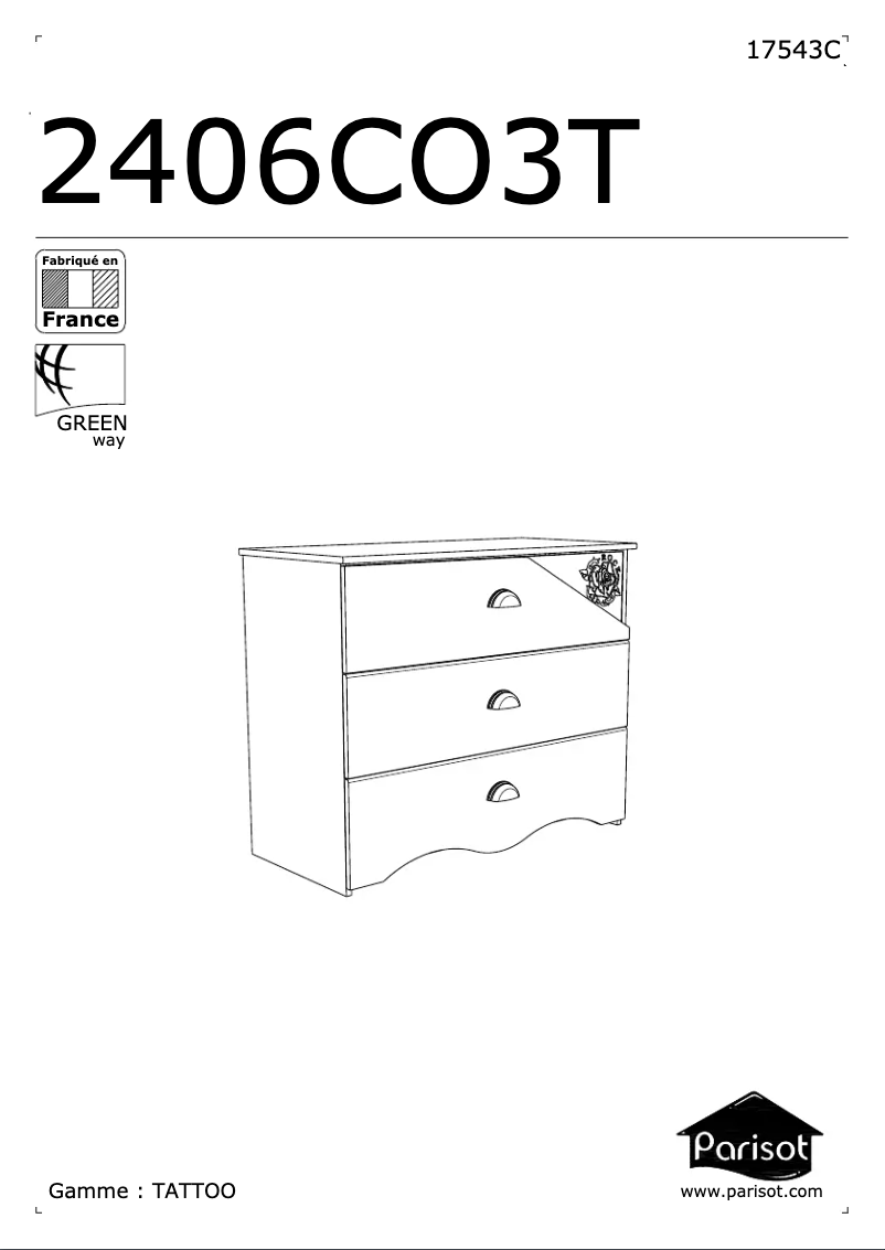 Page n°1 - Manuel utilisateur Parisot Tattoo 2406CO3T