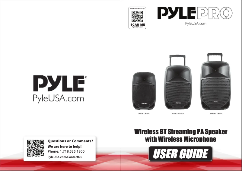 Page 1 de la notice Manuel utilisateur Pyle PSBT125A