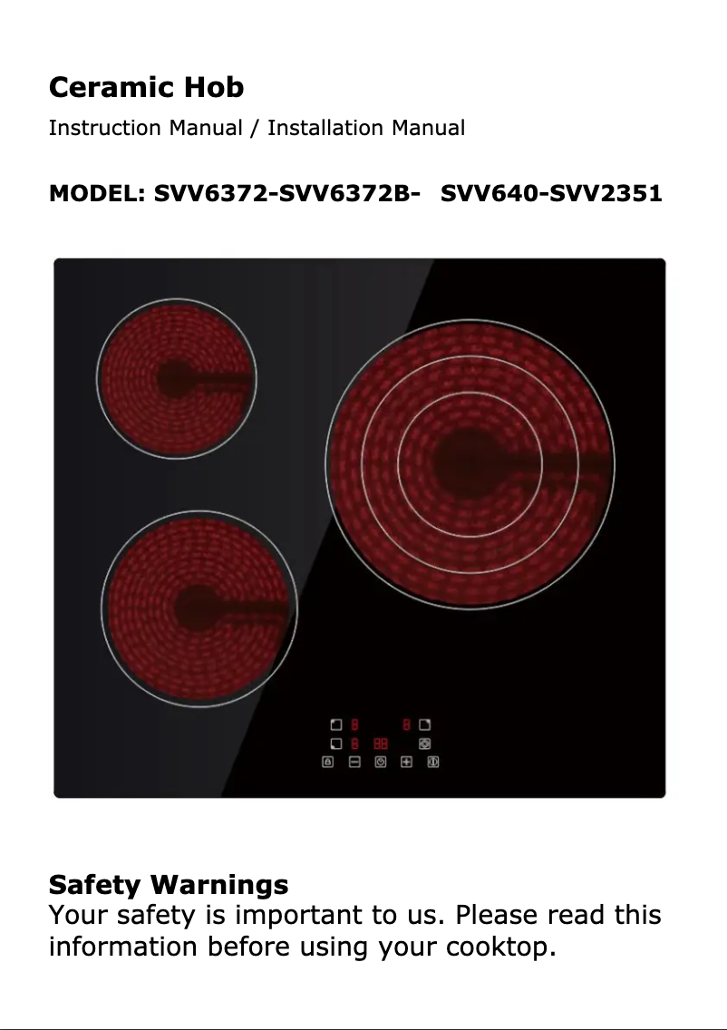 Page 1 de la notice Manuel utilisateur SVAN SVV6372B