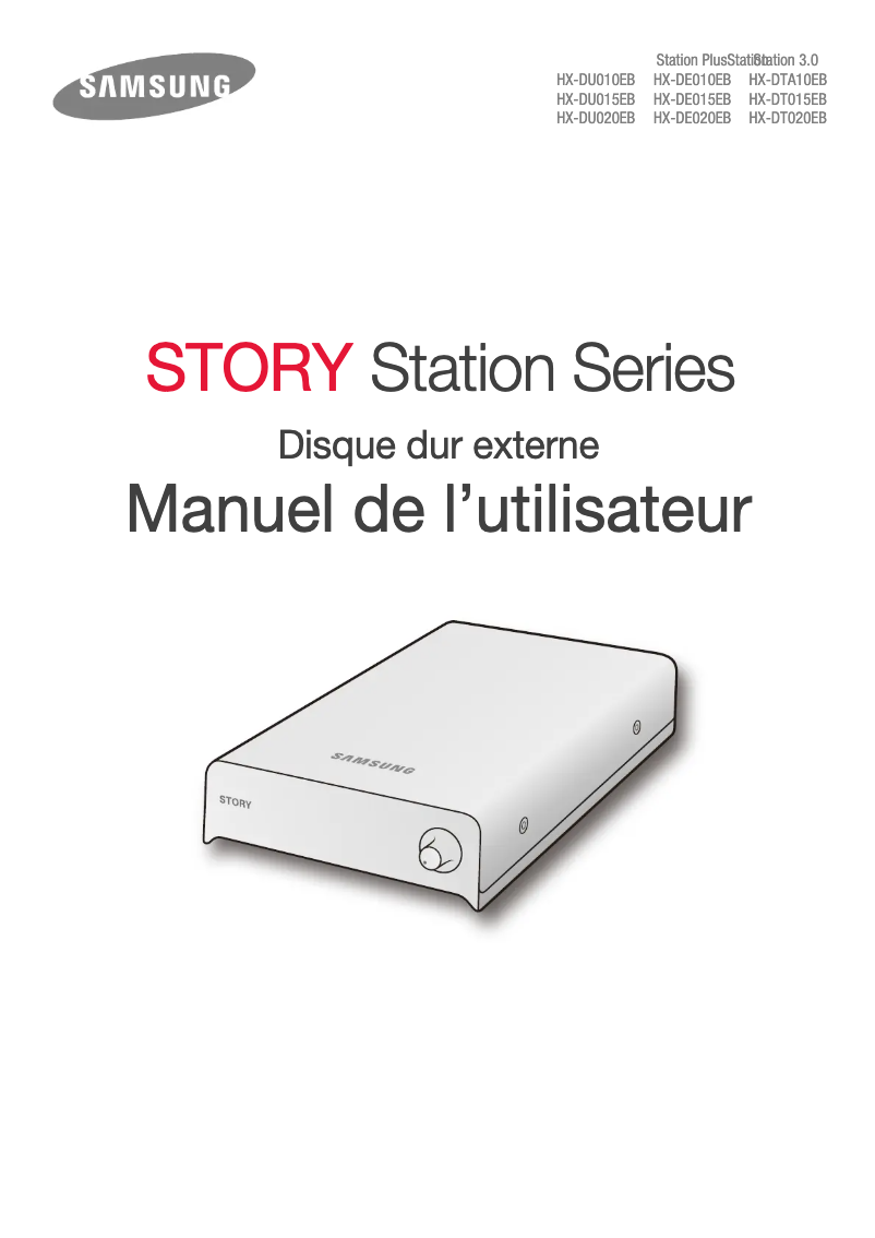 Page 1 de la notice Manuel utilisateur Samsung HX-DU015EB