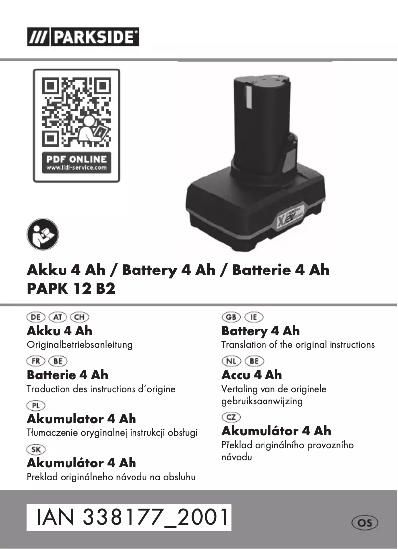 Page n°1 - Manuel utilisateur Parkside PAPK 12 B2