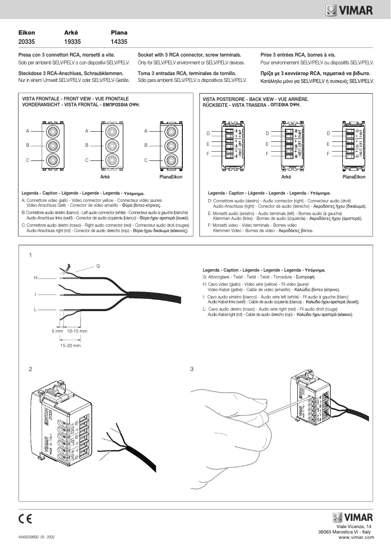 Imagen de la primera página del manual del dispositivo 14335.SL