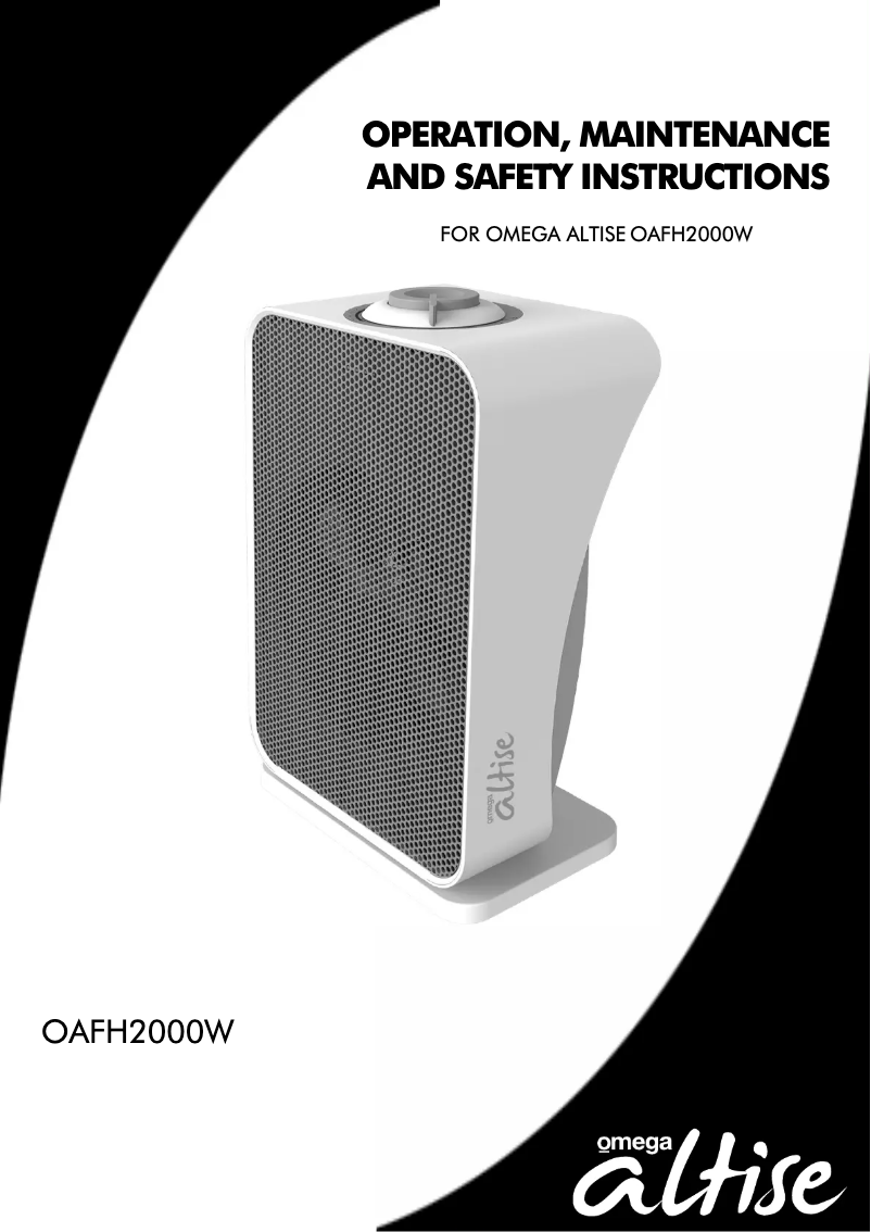 Page n°1 - Manuel utilisateur Omega Altise OAFH2000W