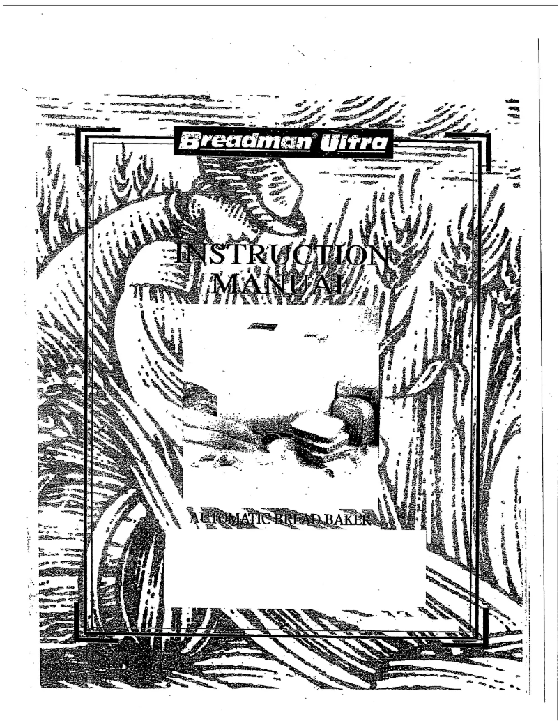 Page 1 de la notice Manuel utilisateur Breadman TR600A