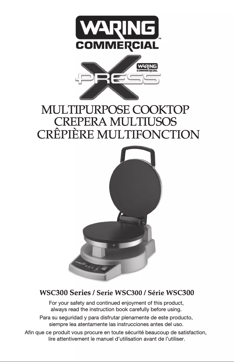 Page 1 de la notice Manuel utilisateur Waring Commercial X-Press WSC300