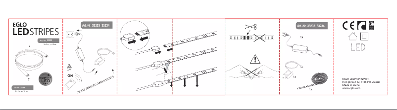Page 1 de la notice Manuel utilisateur Eglo Stripe-C