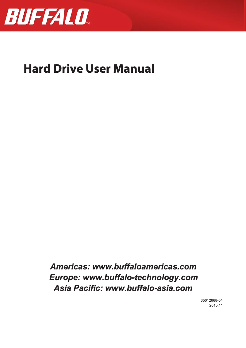 Page 1 de la notice Manuel utilisateur Buffalo MiniStation HDD