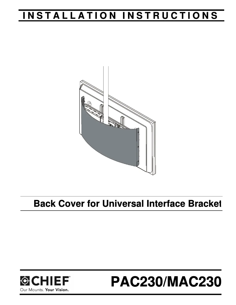 Image de la première page du manuel de l'appareil PAC230B