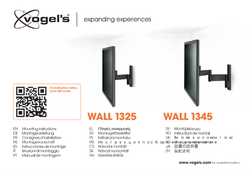 Page 1 of the manual User Manual Vogel's WALL 1325