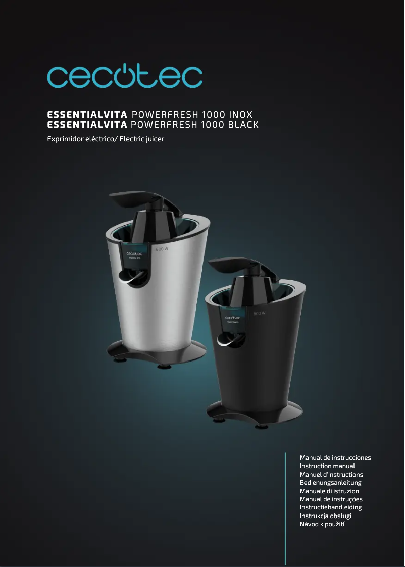 Image de la première page du manuel de l'appareil EssentialVita PowerFresh 1000