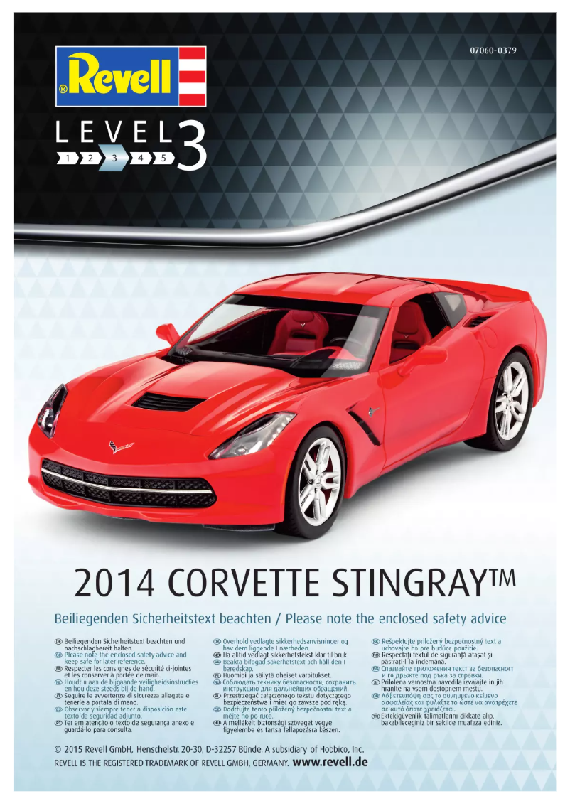 Image de la première page du manuel de l'appareil Corvette Stingray