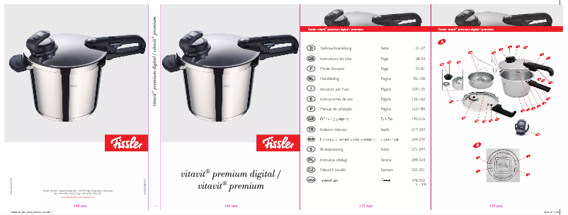 Página 1 del manual Manual de usuario Fissler Vitavit Premium Digital