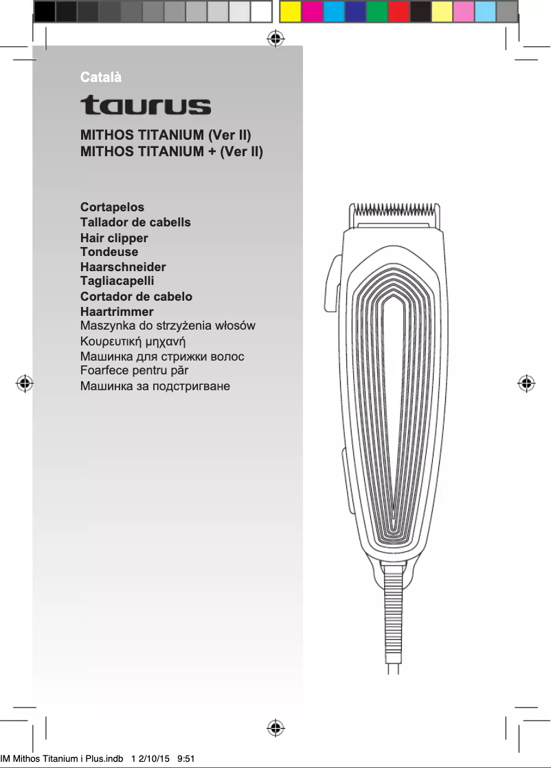 Page 1 de la notice Manuel utilisateur Taurus Mithos Titanium