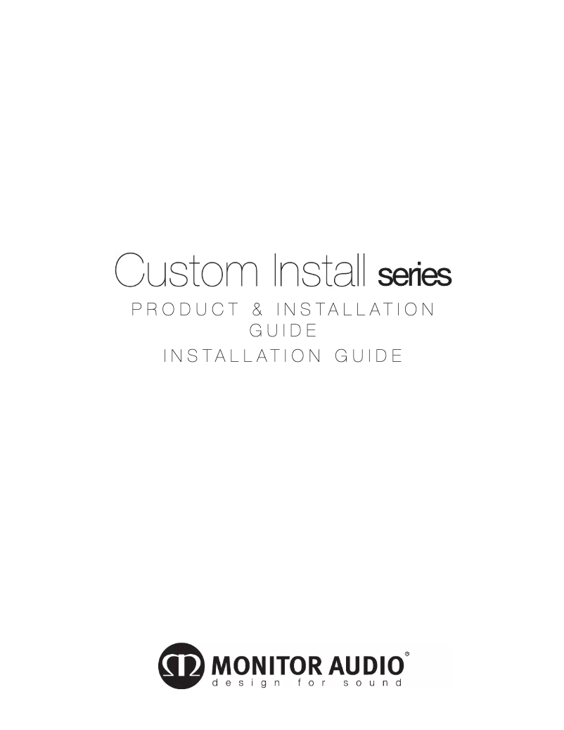 Page 1 de la notice Manuel utilisateur Monitor Audio CT165-T2