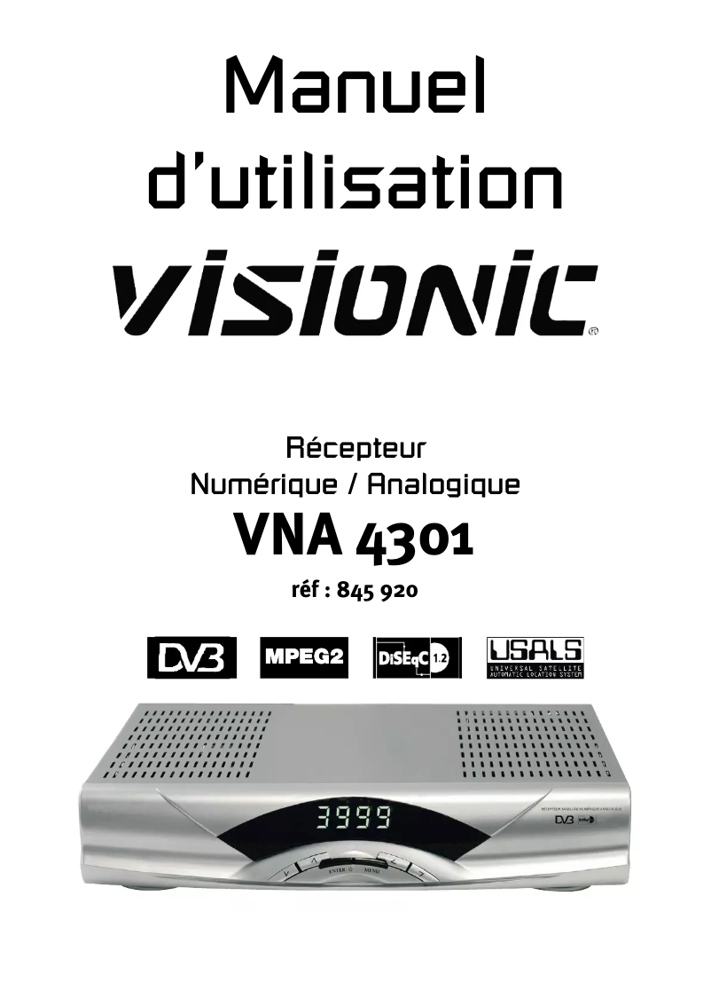 Image de la première page du manuel de l'appareil VNA 3401